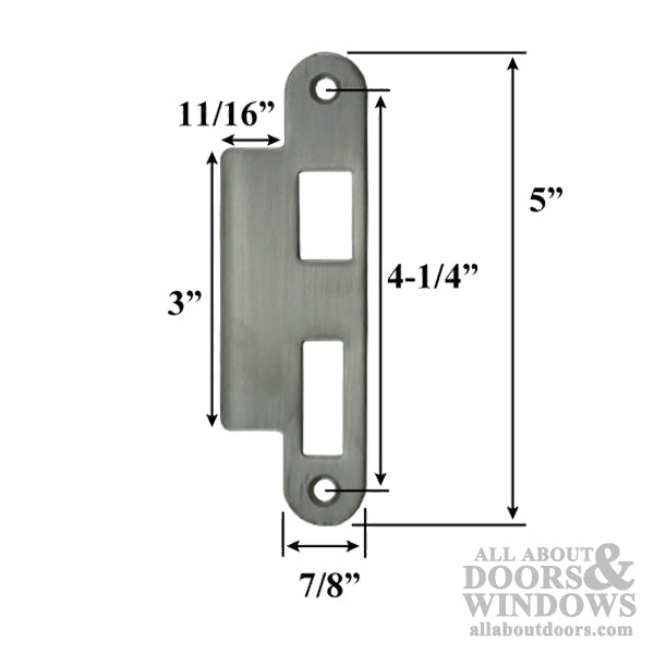 Ashland Strike Plate, Left Hand - Choose Color - Ashland Strike Plate, Left Hand - Choose Color