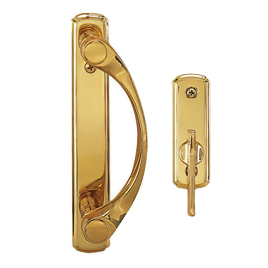 Andersen Newbury Interior Handle Set 2 Panel Gliding Door Bright Brass