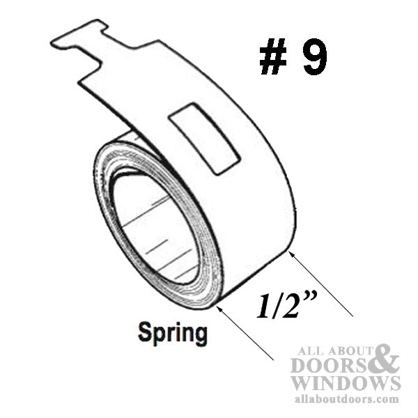 Coil Spring 1/2 inch Constant Force, 9 pound 1-1/4 Universal pocket - Coil Spring 1/2 inch Constant Force, 9 pound 1-1/4 Universal pocket