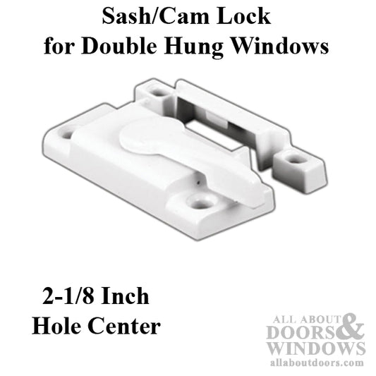 Sash / Cam Lock - Vinyl and Aluminum Sash Hardware, Diecast - White