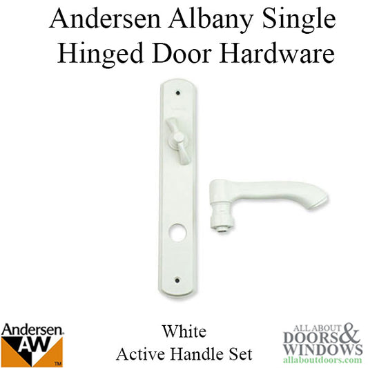 Andersen Albany Active Single Hinged Door Hardware - Pure White