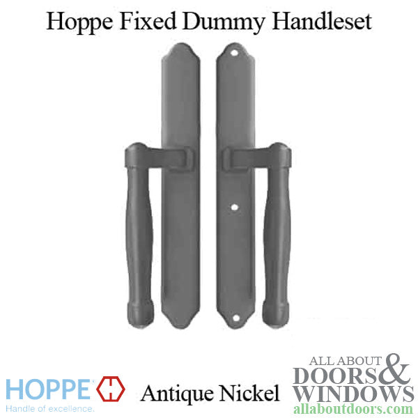 HOPPE HLS 9000 Sliding Door Handle Set Fixed Dummy Antique Nickel - HOPPE HLS 9000 Sliding Door Handle Set Fixed Dummy Antique Nickel