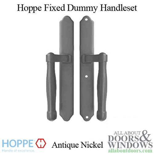 HOPPE HLS 9000 Sliding Door Handle Set Fixed Dummy Antique Nickel - HOPPE HLS 9000 Sliding Door Handle Set Fixed Dummy Antique Nickel