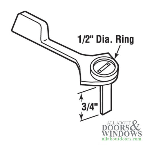 Sliding Door Thumb Turn Latch Lever 1-¼ Inch to 1-¾ Inch Doors - Sliding Door Thumb Turn Latch Lever 1-¼ Inch to 1-¾ Inch Doors