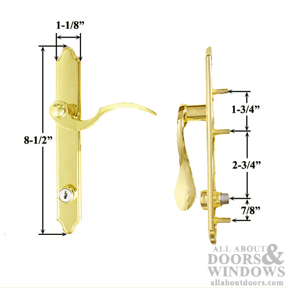 Discontinued - Complete Storm Door Hardware Kit with Handle & Closer - Brass and Beige - Discontinued - Complete Storm Door Hardware Kit with Handle & Closer - Brass and Beige