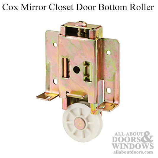 Cox Mirror closet door Bottom roller 1-1/2 Convex Nylon wheel