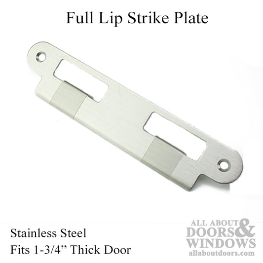 Latch & Deadbolt Strike Plate, 45mm, 1-3/4" Door - Satin Nickel