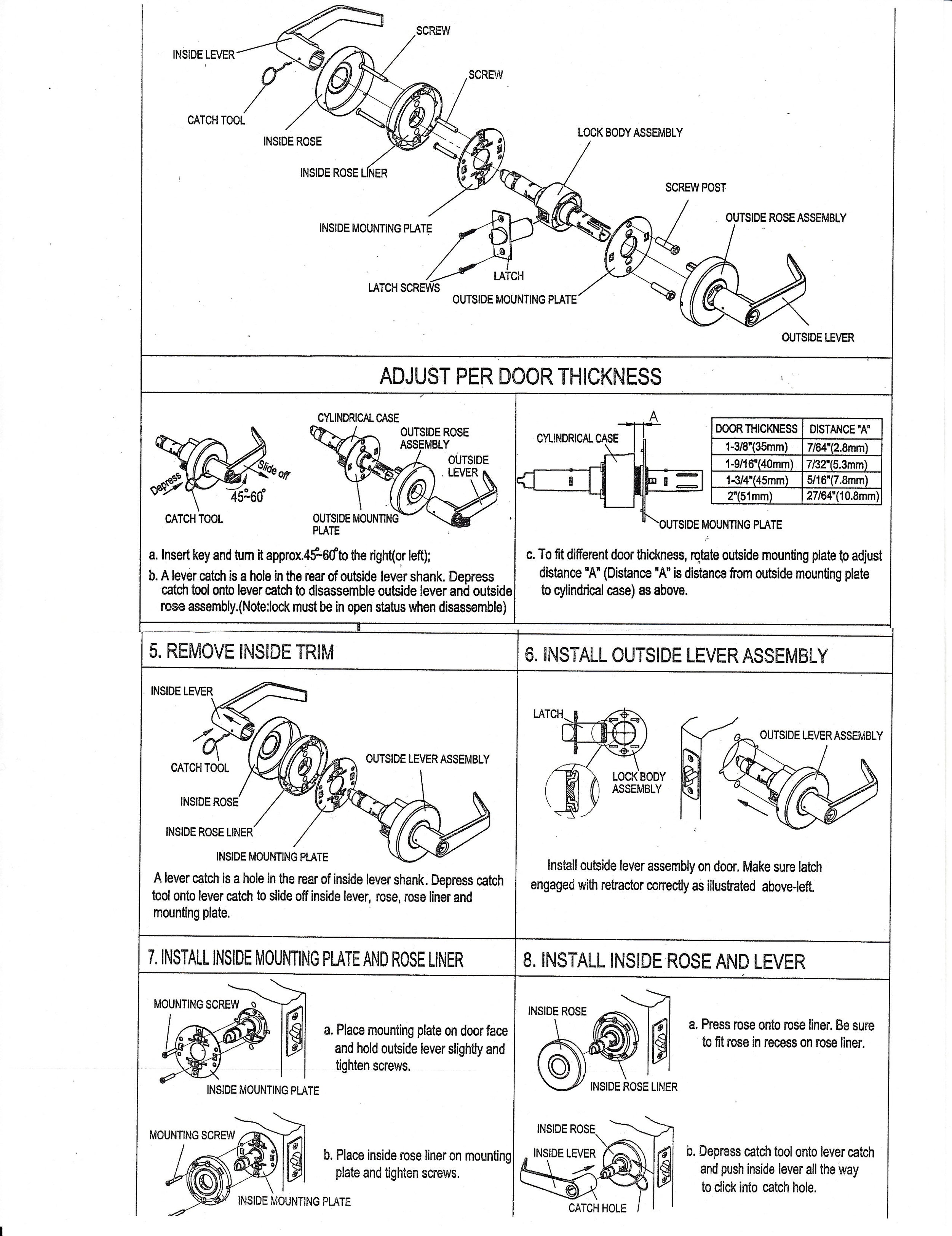 Grade 2, Entry Lever Lock, 2-3/4bs, Commercial - Choose Color - Grade 2, Entry Lever Lock, 2-3/4bs, Commercial - Choose Color