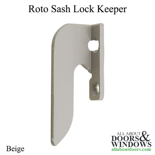 Roto Sash Lock Hook, Flange Keeper in Beige