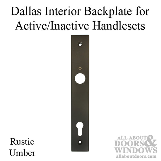 HOPPE Dallas Interior Backplate M2161N for Active/Inactive Handlesets - Rustic Umber