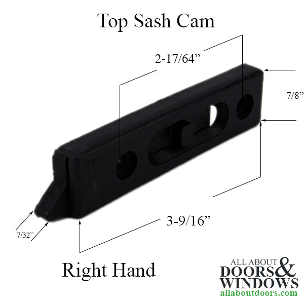 Top Sash Cam, Replaces old style Calco Aluminum Co. - LH - Top Sash Cam, Replaces old style Calco Aluminum Co. - LH