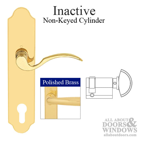 Munchen M112PL / 3965N Lock Trim – Inactive Door – Resista Brass - Munchen M112PL / 3965N Lock Trim – Inactive Door – Resista Brass