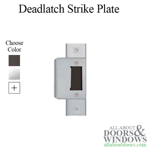 Deadlatch Strike Plate, Commercial Store Front Doors, Single Hole - Choose Color - Deadlatch Strike Plate, Commercial Store Front Doors, Single Hole - Choose Color