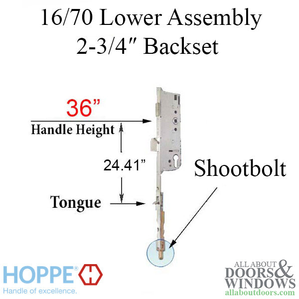 16mm Manual 70/92 Gear, Shootbolt-Tongue @ 24.41