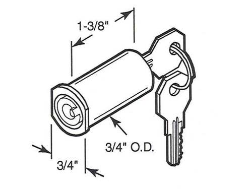 Cylinder, Knob Latch, Keyed - Cylinder, Knob Latch, Keyed