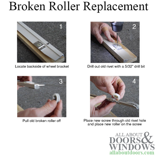 Screen Roller Assembly, Replacement Wheels- 2 pack - Screen Roller Assembly, Replacement Wheels- 2 pack