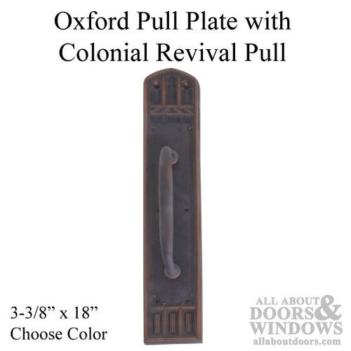 Oxford Pull Plate with Colonial Revival Pull 3-3/8