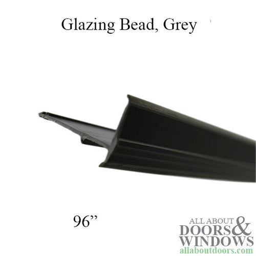 Glazing Bead, Vinyl 8' Lengths - Grey - Glazing Bead, Vinyl 8' Lengths - Grey