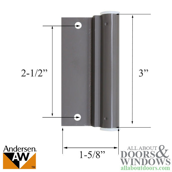 Lower Screen Door Hinge Leaf - Terratone - Lower Screen Door Hinge Leaf - Terratone