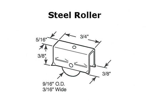 Roller Assembly (Grooved) - Sliding Windows, Showcase / Storm - Steel - Roller Assembly (Grooved) - Sliding Windows, Showcase / Storm - Steel