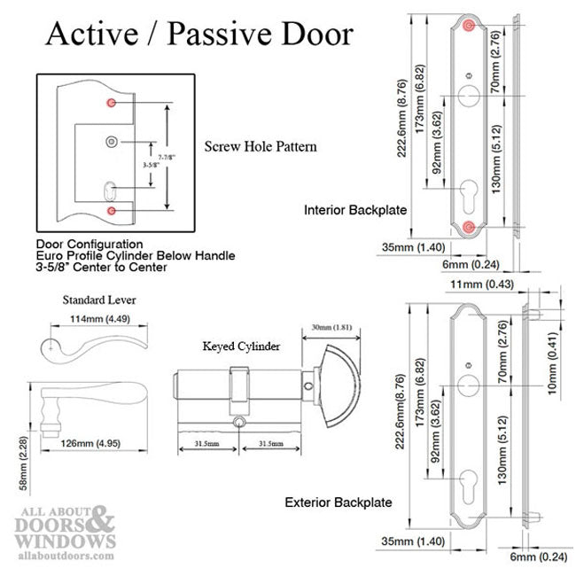 HOPPE Inactive Handle Set with Munchen Style Lever Dark Bronze Metallic Finish - HOPPE Inactive Handle Set with Munchen Style Lever Dark Bronze Metallic Finish