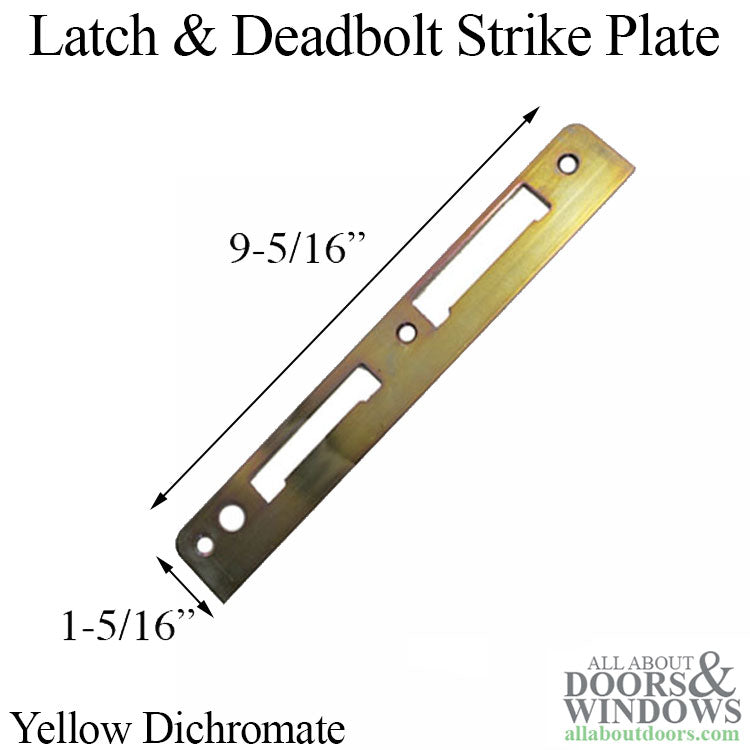 Weathershield Latch & Deadbolt Strike, Flat 1-5/16 x 9-5/16 - YDI - Weathershield Latch & Deadbolt Strike, Flat 1-5/16 x 9-5/16 - YDI