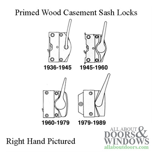 Discontinued - Andersen Casement Sash Lock 1945-1960 - Left, Bronze - Discontinued - Andersen Casement Sash Lock 1945-1960 - Left, Bronze