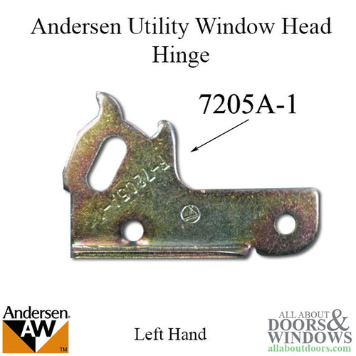 Head Hinge - Left 7205-1, Andersen Basement / Utility window - Head Hinge - Left 7205-1, Andersen Basement / Utility window