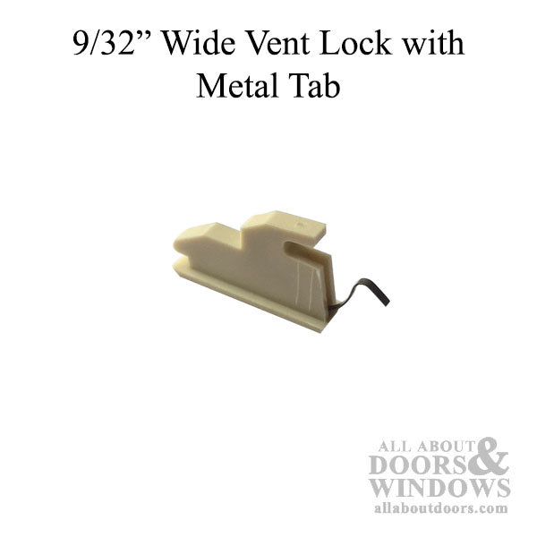 Plastic Vent Lock with Metal Tab For Double Hung and Single Hung Window 1 5/32 Inches Base - Plastic Vent Lock with Metal Tab For Double Hung and Single Hung Window 1 5/32 Inches Base