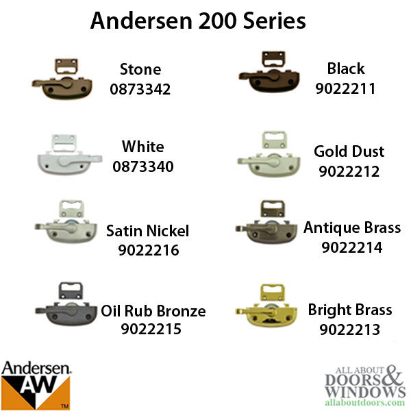 Andersen Sash Lock Kit 200 Series Tilt-Wash Window in White - Andersen Sash Lock Kit 200 Series Tilt-Wash Window in White