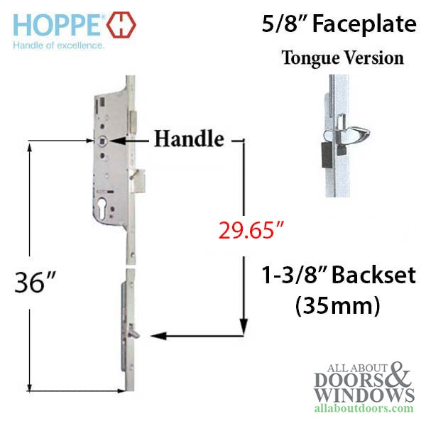 Hoppe 16mm Manual 35/92 Gear with Tongue, 1
