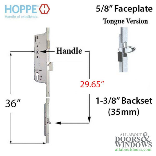Hoppe 16mm Manual 35/92 Gear with Tongue, 1