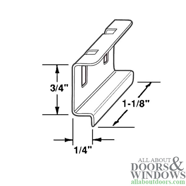 Window Screen Spline Channel pull tabs, Aluminum 1/4