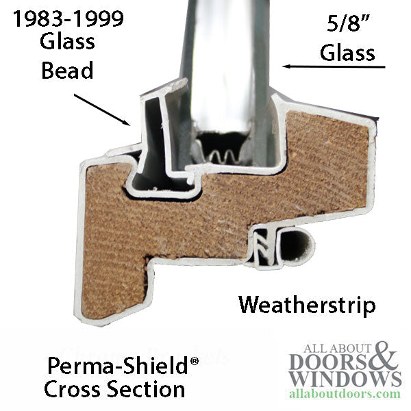 Vinyl Glazing Bead, 1983- 2003  Discontinued - Vinyl Glazing Bead, 1983- 2003  Discontinued