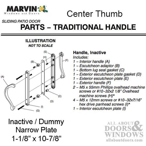 Marvin Inactive / Dummy Narrow Sliding Door Handle - PVD Oil Rubbed Bronze - Marvin Inactive / Dummy Narrow Sliding Door Handle - PVD Oil Rubbed Bronze