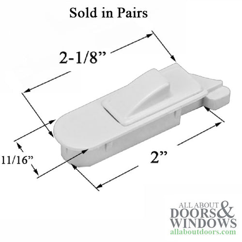 Tilt Latch, Slide on / Snap In  2-1/16