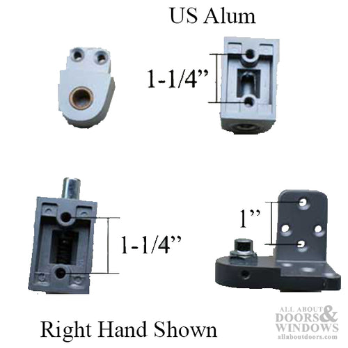 Store Front Commercial Doors Pivot Hinge US ALUM - Aluminum - Right Hand - Store Front Commercial Doors Pivot Hinge US ALUM - Aluminum - Right Hand