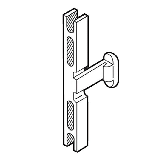 Adjustable Plastic Latch Strike for Sliding Screen Door - White