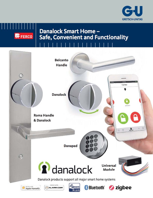 Roma Solid Brass Handle Set for Smart Lock Systems - Roma Solid Brass Handle Set for Smart Lock Systems