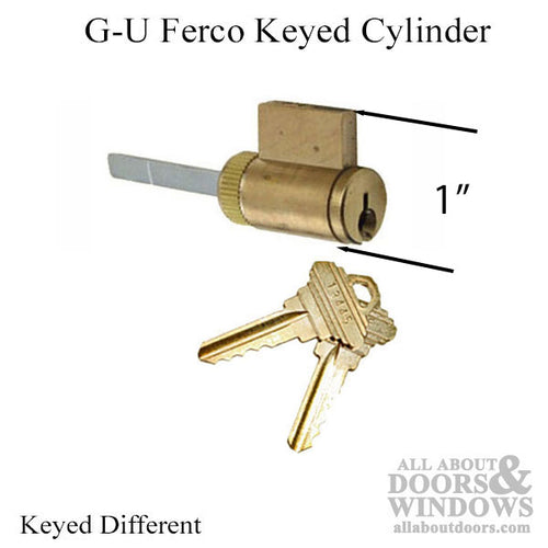 Cylinder for 1-3/4 or 2-1/4 door, Schlage - Keyed Different - Brass Face - Cylinder for 1-3/4 or 2-1/4 door, Schlage - Keyed Different - Brass Face