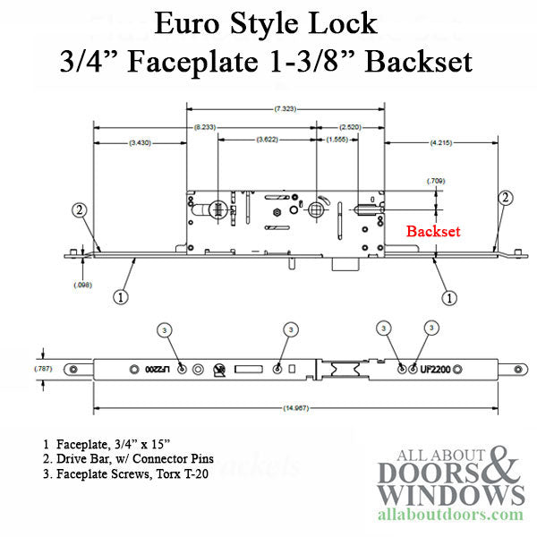 Commercial Style Lock 3/4