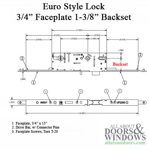 Commercial Style Lock 3/4