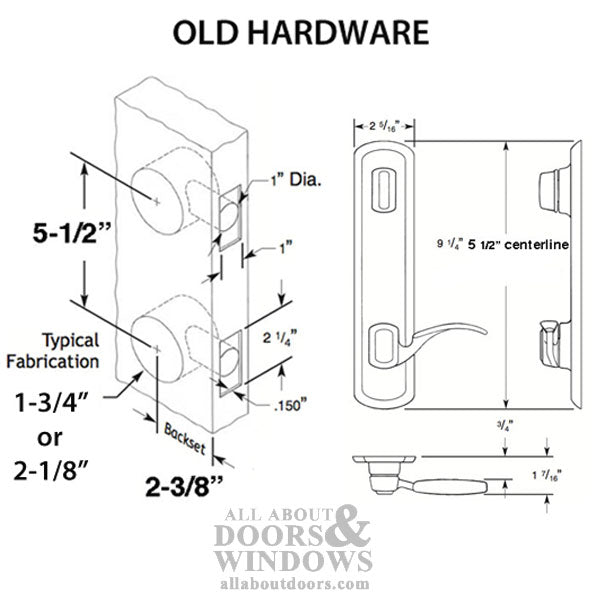 1200 Series Lock 5-1/2 Hole Spacing - Discontinued - 1200 Series Lock 5-1/2 Hole Spacing - Discontinued