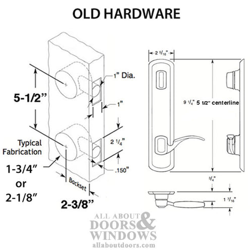 1200 Series Lock 5-1/2 Hole Spacing - Discontinued - 1200 Series Lock 5-1/2 Hole Spacing - Discontinued