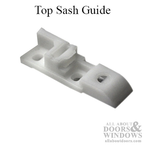 Quaker Sash Guide,  White Plastic, Left Hand - Quaker Sash Guide,  White Plastic, Left Hand