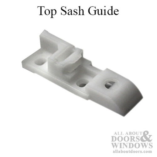 Quaker Sash Guide,  White Plastic, Left Hand - Quaker Sash Guide,  White Plastic, Left Hand