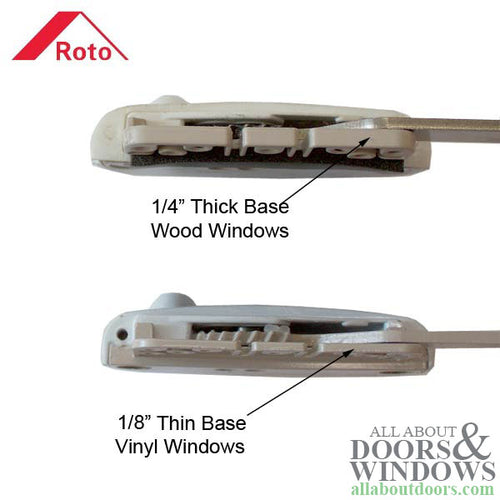 Roto Pro-Drive Split Arm Vinyl Window LH - Roto Pro-Drive Split Arm Vinyl Window LH