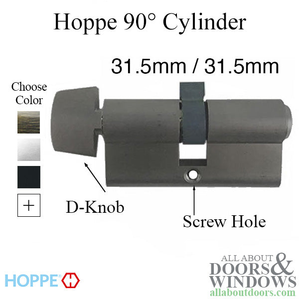 31.5/31.5 Euro profile full cylinder with 90° turn and Dallas D-knob - 31.5/31.5 Euro profile full cylinder with 90° turn and Dallas D-knob