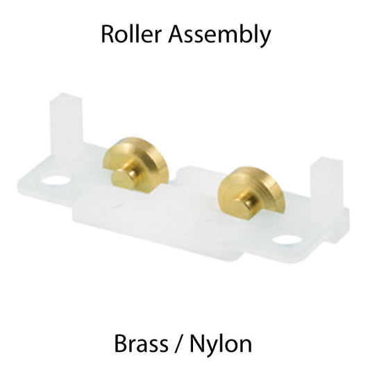 Roller Assembly (Flat) - Sliding Windows, Nylon / Brass