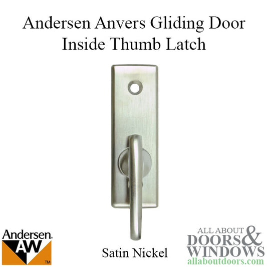 Andersen Frenchwood Gliding Door - Thumb Latch - Anvers/Inside Lock - Brushed/Satin Nickel